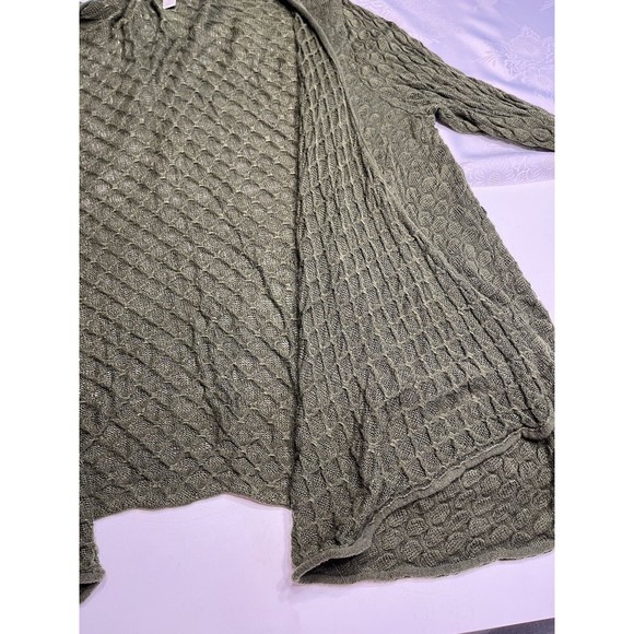 Dress Barn Green Knit Open Front Sweater Cardigan Plus Sz 1X - Picture 3 of 10